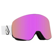 Маска Volcom ODYSSEY MATTE WHITE PINK CHROME lens/YELLOW bonus lens