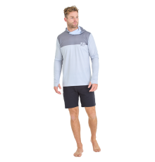 Лайкра с капюшоном JetPilot Venture L/S Hooded Hydro Tee Grey
