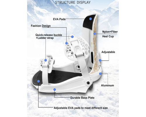 Крепления для сноуборда ProPro GDQ-001 WHITE