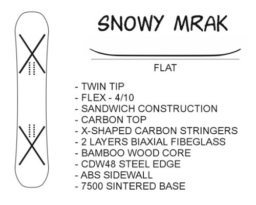 Сноуборд Snowy Mrak flat