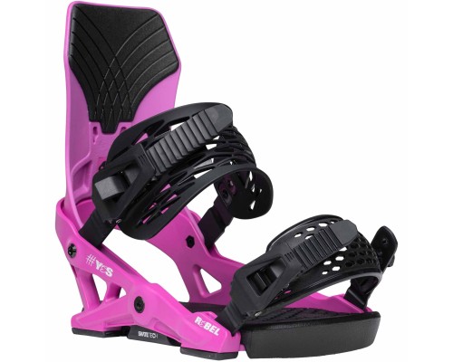 Крепления для сноуборда YES Rebel Party Pink