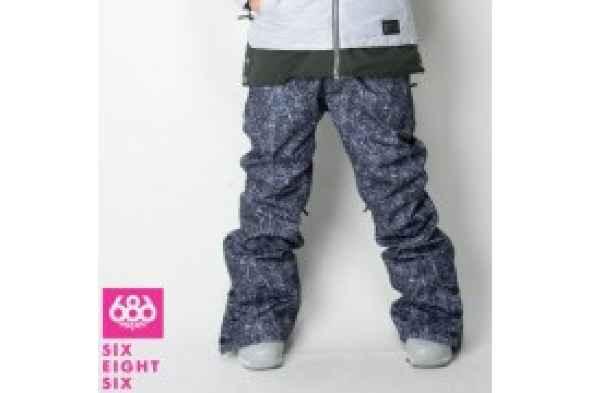 Брюки (штаны) сноубордические 686 Reserved Raw (Denim spray black)