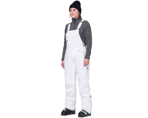 Брюки полукомбинезон 686 WMNS Black Magic Insulated BIB White GEO Jacquard