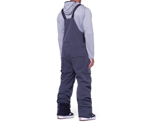 Брюки полукомбинезон 686 MNS HOT LAP INSULATED BIB BLACK DENIM S24