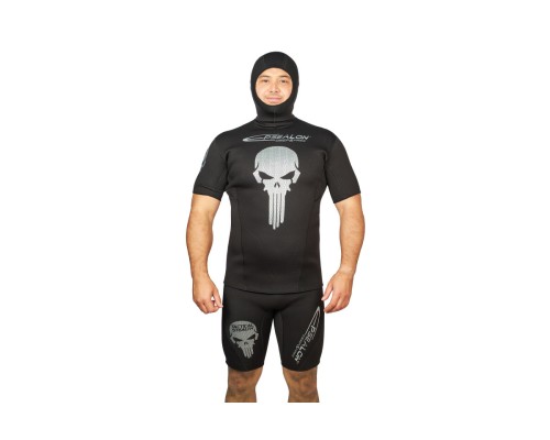 Майка EPSEALON SKULL BLACK 2,5 мм, шлем/короткие рукава