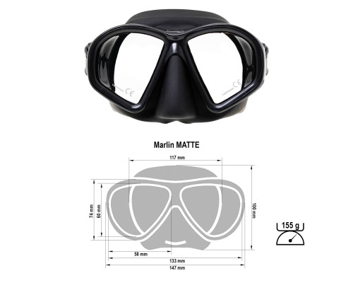 Маска Marlin MATT BLACK Маска Marlin MATT BLACK