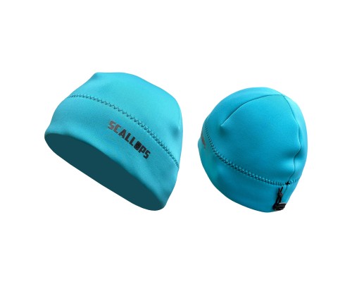 Шапка неопреновая SCALLOPS NEO-PRO NEON AQUA 2mm