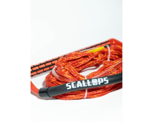 Фал с рукояткой SCALLOPS WAKE FLOW 4 секции 22.5 метра ручка 38см (red) Фал с рукояткой SCALLOPS WAKE FLOW 4 секции 22.5 метра ручка 38см (red)