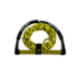 Фал с рукояткой SCALLOPS WAKE FLOW 4 секции 22.5 метра ручка 38см (black/yellow)