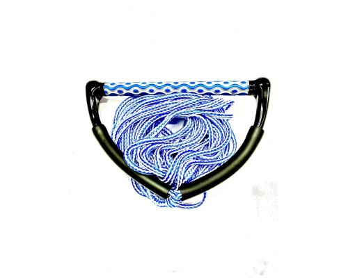 Фал с рукояткой универсальный Scallops Wake 22.5 метра руч. 38см blue