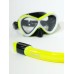 Комплект маска с трубкой SCALLOPS GUPPY (Black/yellow)