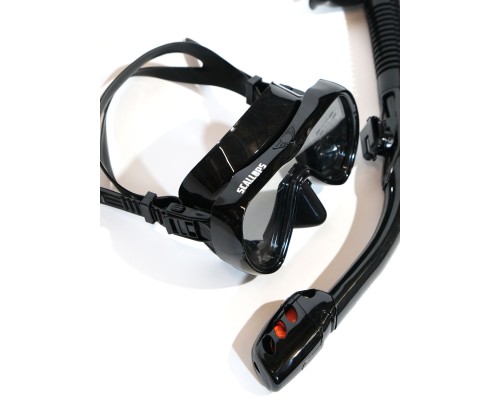 Комплект маска с трубкой SCALLOPS ROCKFISH (black)
