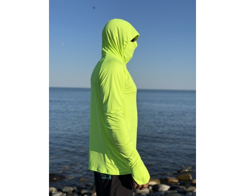 Рашгард с капюшоном SCALLOPS NO BURN arctic Neon green