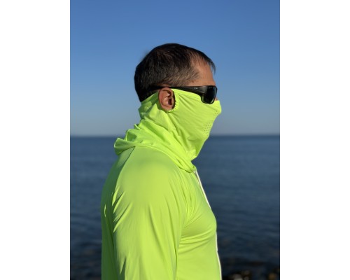 Рашгард с капюшоном SCALLOPS NO BURN arctic Neon green
