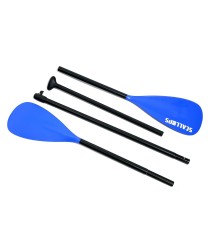 Весло алюминиевое 2 лопасти Scallops SUP-1 Double blade (neon blue)