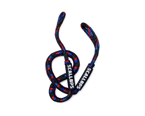 Швартовочный фал Scallops Dock line (Black/red/blue)
