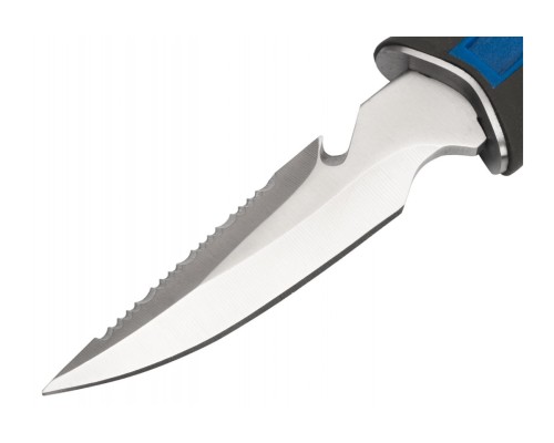 Нож SCUBA BROTHERS SHARK TOOTH, серый/синий