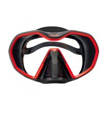 Маска SEAC SUB ICONA RED, черно-красная рамка/черный силикон