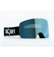 Маска SNOWY ROOKIE BLACK линзы:grey lens coat fr light blue S3+ yel S0